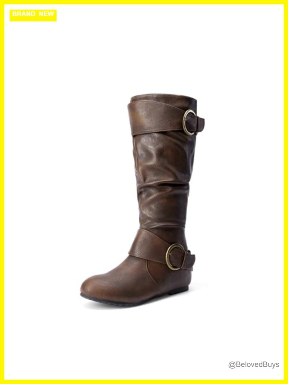 Wide Calf Knee High Wedge Boots Faux Fur Lined Faux Leather